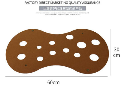 DIY Felt Cat Tunnel - Foldable Egg Roll-Shaped Pet Toy with Multiple Holes(Brown + Green)