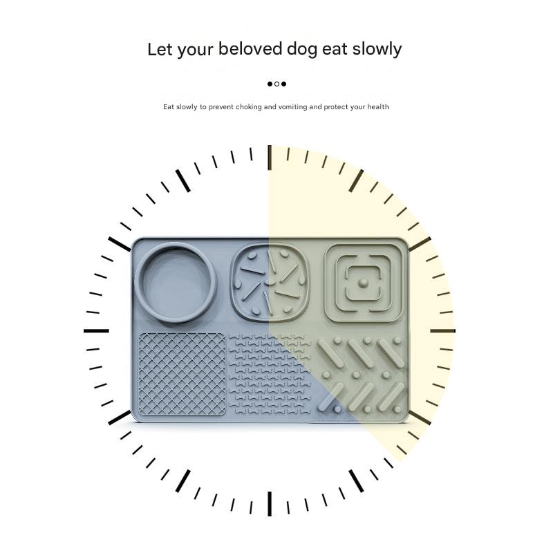 Pet Slow Feeder Lick Mat with Suction Cups - Anti-Anxiety Dog Feeding Mat(Pink)