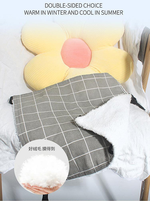 Cat Cage Hammock - Adjustable Double-Sided Pet Swing Bed with Hooks(White and blue stripes)