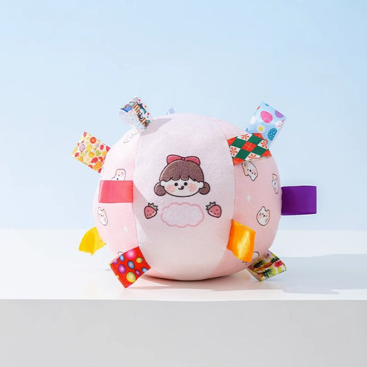 Durable Dog Training Interactive Ball with Sensory Tags(Strawberry Girl)