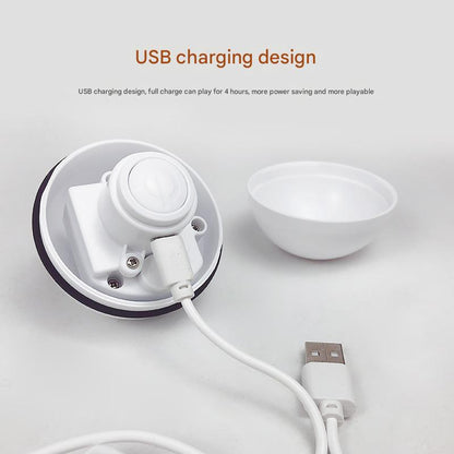 Smart USB Rechargeable Pet Interactive Rolling Ball(White)