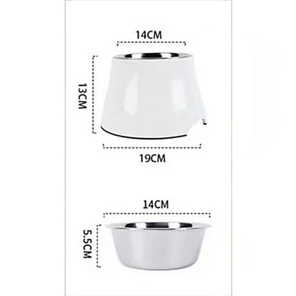 Elevated Pet Feeding Bowl with Stainless Steel Inner - Promotes Healthy Digestion & Reduces Neck Strain(blue)