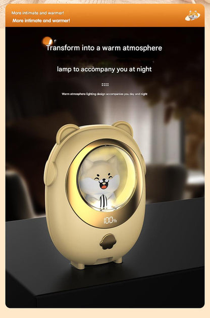 Beige Cute Pet Rechargeable Hand Warmer - Portable USB Electric Pocket Heater