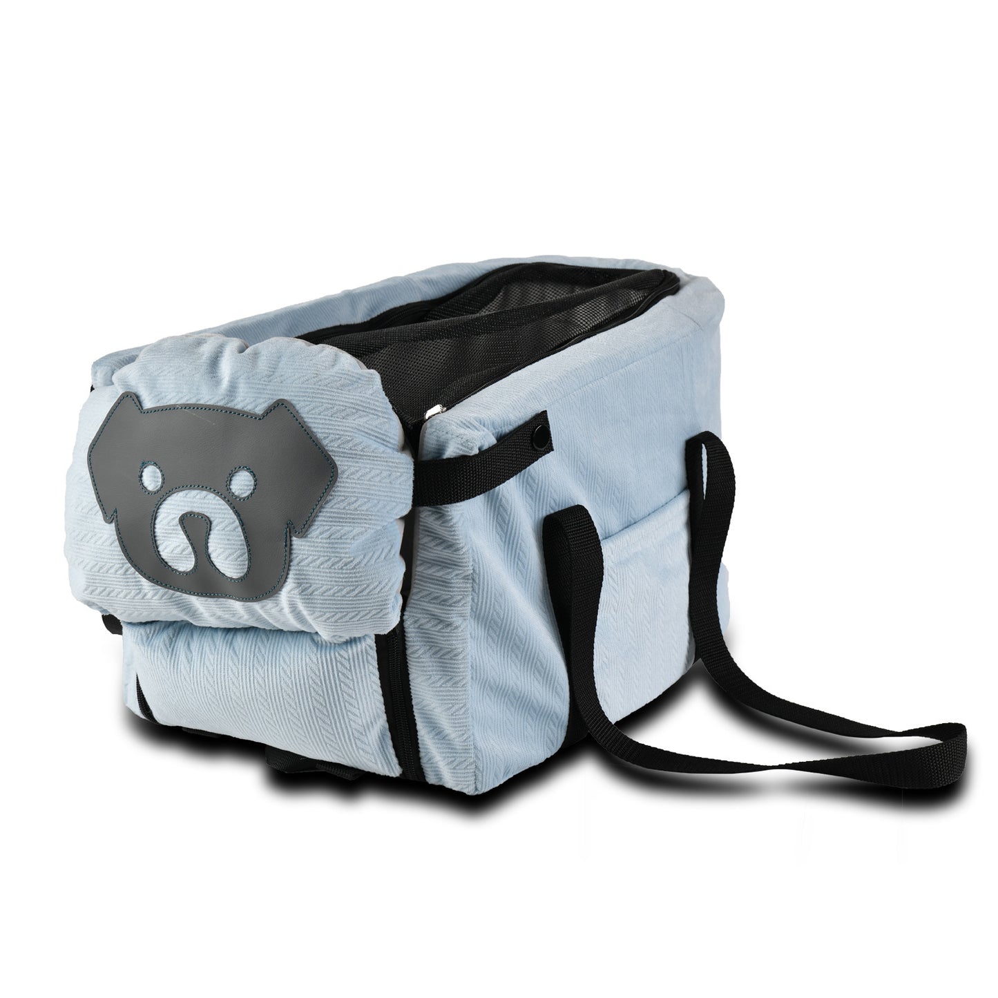 Blue Pet Car Booster Seat for Small Dogs & Cats - Safe Travel Carrier Bed