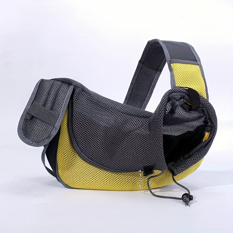 Yellow Portable Oxford Fabric Pet Carrier for Cats and Puppies (Size L)