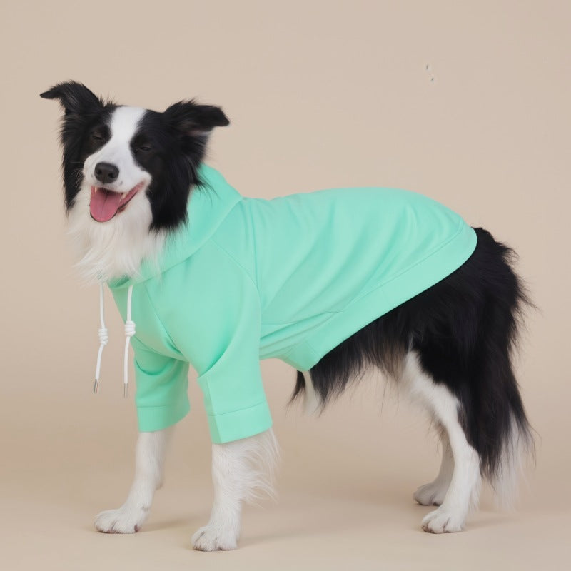 Green Classic Dog Sweatshirt with Hood & Drawstrings - For Large Dogs (Size : 2XL)