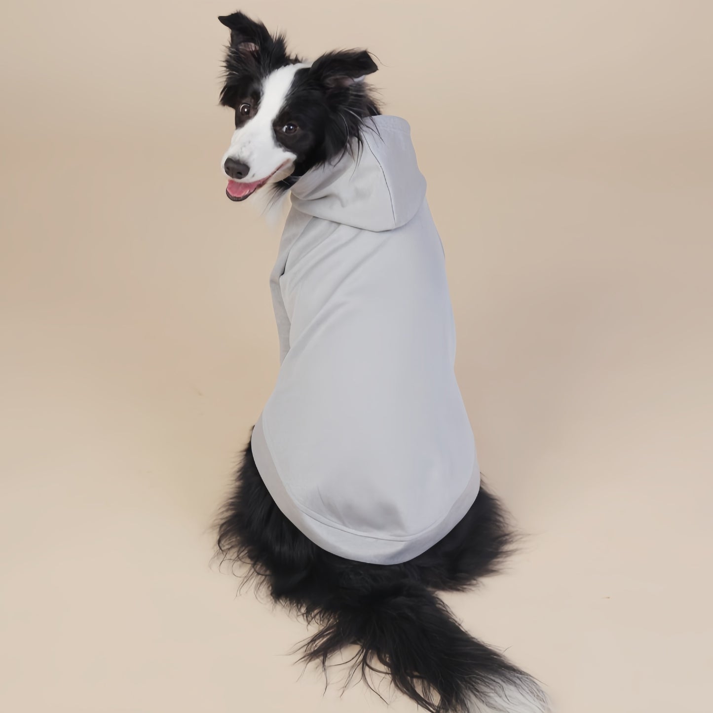 Grey Classic Dog Sweatshirt with Hood & Drawstrings - For Large Dogs (Size : XL)