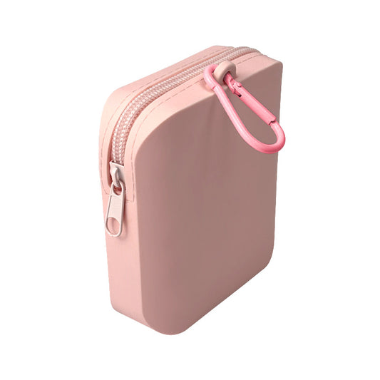 Pink Silicone Dog Treat Pouch (Set of 2) - Waterproof, Portable for Training & Walks