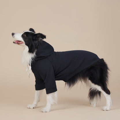 Black Classic Dog Sweatshirt with Hood & Drawstrings - For Large Dogs (Size : XL)