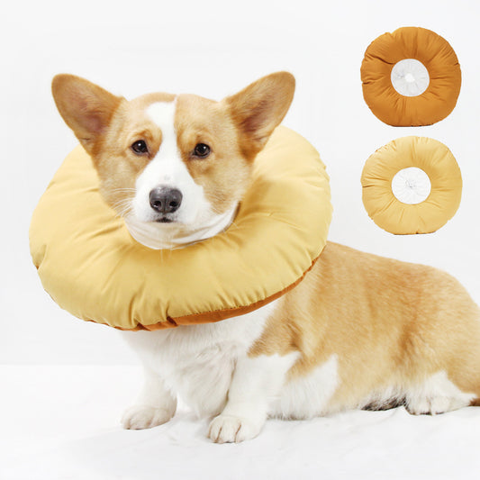 Yellow Adjustable Soft Elizabethan Collar for Pets - Comfortable Recovery Aid - M