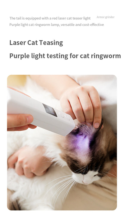 White Professional Pet Nail Grinder Kit - LCD, LED, Laser, for Dogs & Cats