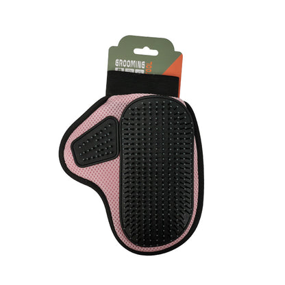 2 Pcs Pink And Black Pet Grooming Glove - Gentle Deshedding & Massage Mitt for Dogs & Cats, Efficient Fur Remover