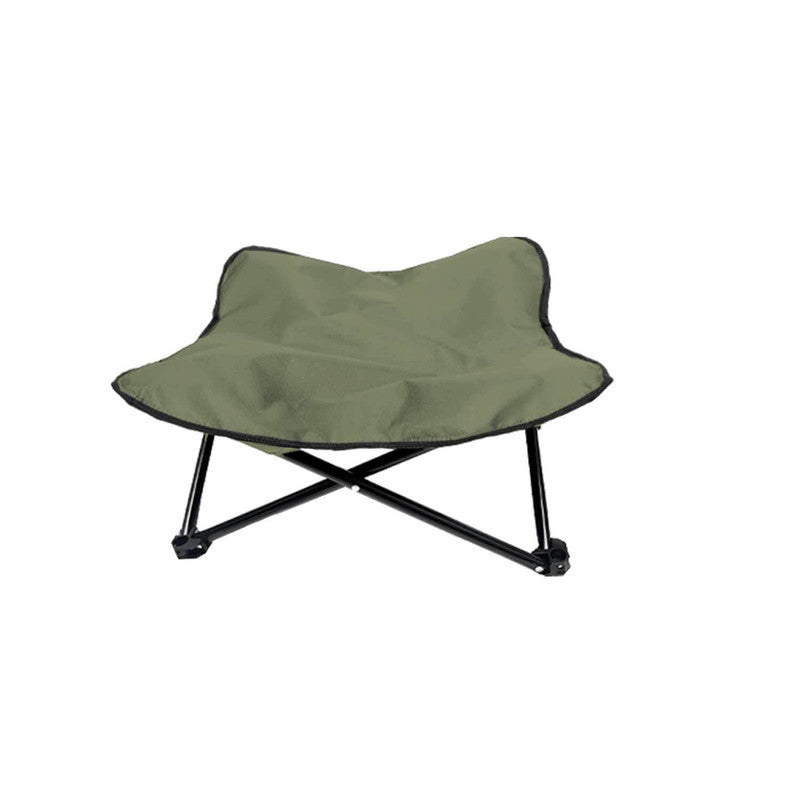 Green Elevated Comfort Pet Bed - Portable & Foldable Dog Cat Cot - Durable 600D Oxford Fabric, Washable Cover, All Seasons