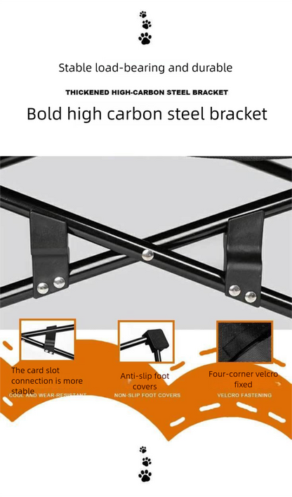 Green Elevated Comfort Pet Bed - Portable & Foldable Dog Cat Cot - Durable 600D Oxford Fabric, Washable Cover, All Seasons