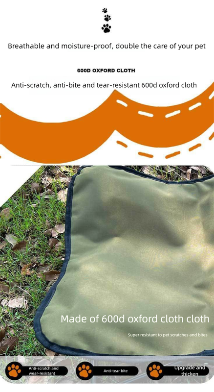 Brown Elevated Comfort Pet Bed - Portable & Foldable Dog Cat Cot - Durable 600D Oxford Fabric, Washable Cover, All Seasons