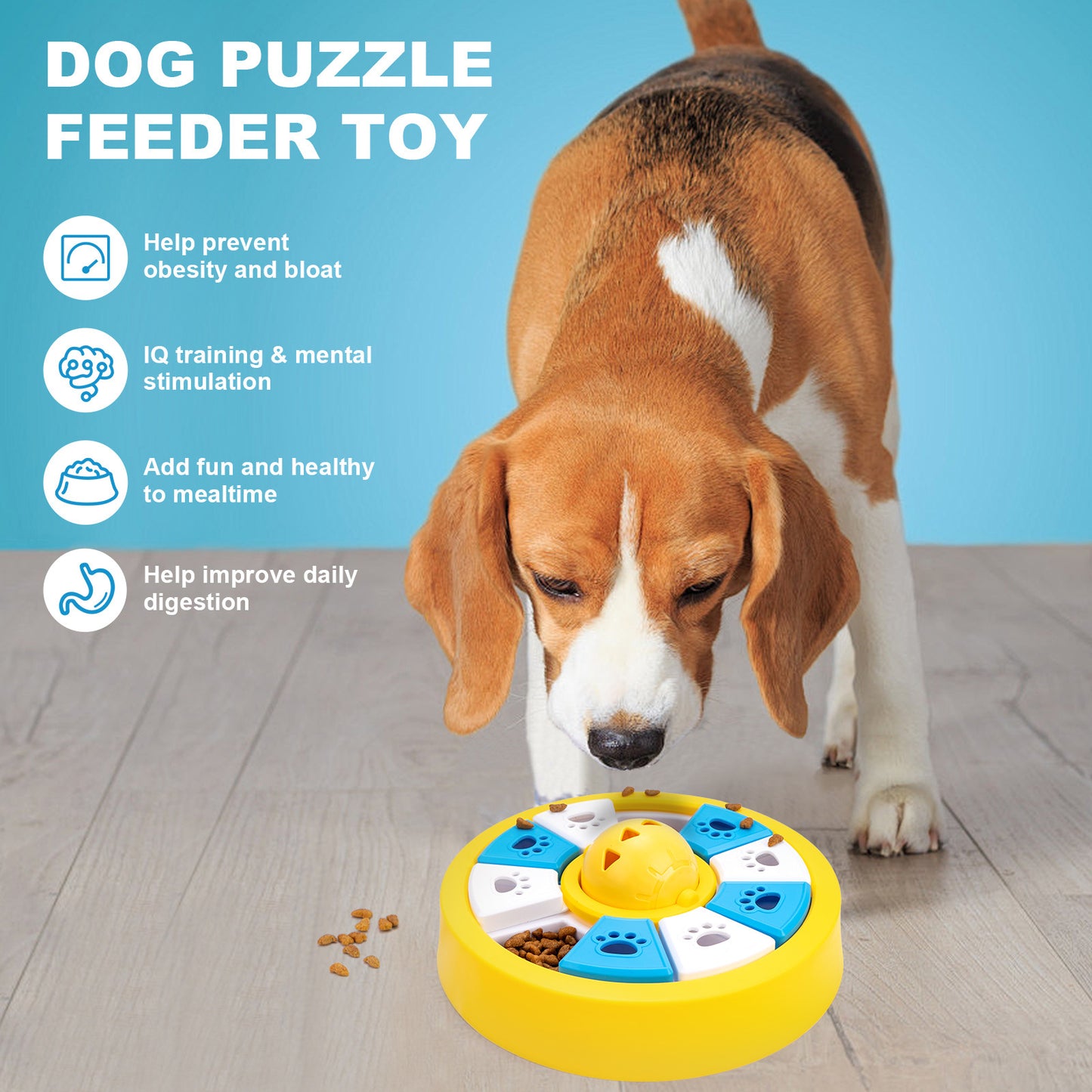 Interactive Dog Puzzle Feeder Toy - Slow Feeder for IQ Training & Mental Stimulation(purple)