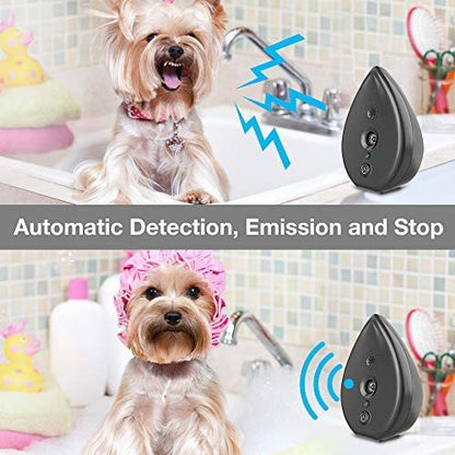 Automatic Ultrasonic Dog Bark Deterrent - Up to 50ft Range, Safe Frequency Conversion, Indoor Use(grey)