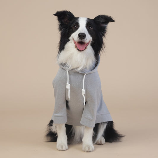 Grey Classic Dog Sweatshirt with Hood & Drawstrings - For Large Dogs (Size : 6XL)
