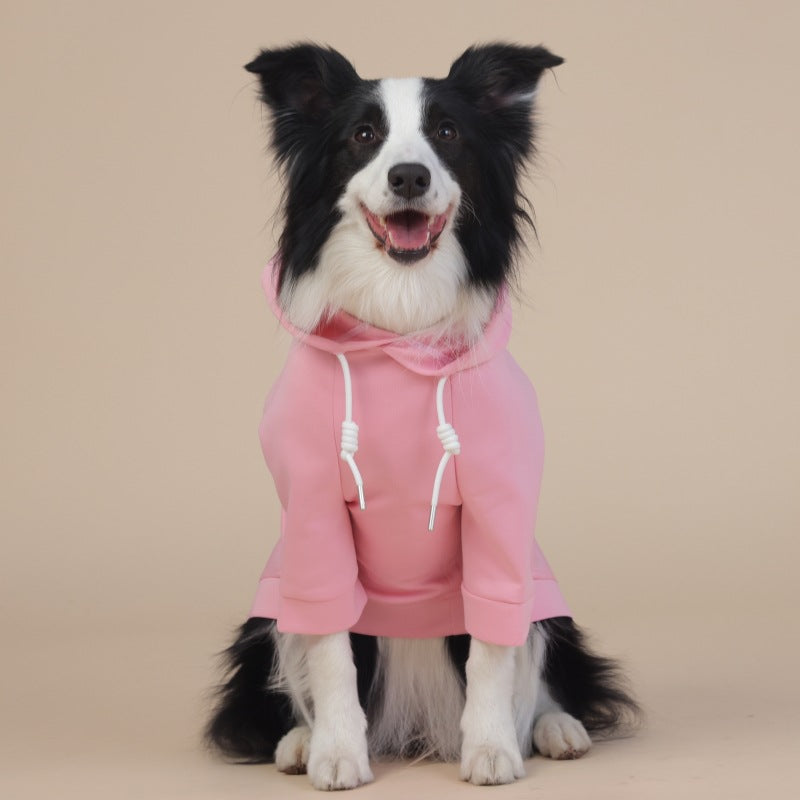 Pink Classic Dog Sweatshirt with Hood & Drawstrings - For Large Dogs (Size : 7XL)