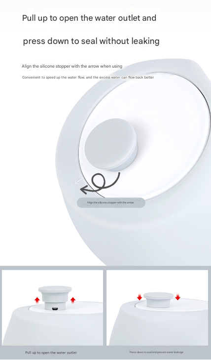 Grey Portable Pet Dog Water Bottle 550ml - Foldable Food-Grade Silicone Travel Drinker with Leak-Proof Dispenser