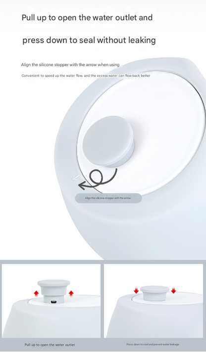 Pink Portable Pet Dog Water Bottle 550ml - Foldable Food-Grade Silicone Travel Drinker with Leak-Proof Dispenser