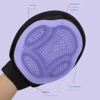 Green 3-Pack Gentle Pet Grooming Glove - Deshedding, Bathing & Massage Mitt for Dogs & Cats, Breathable & Adjustable