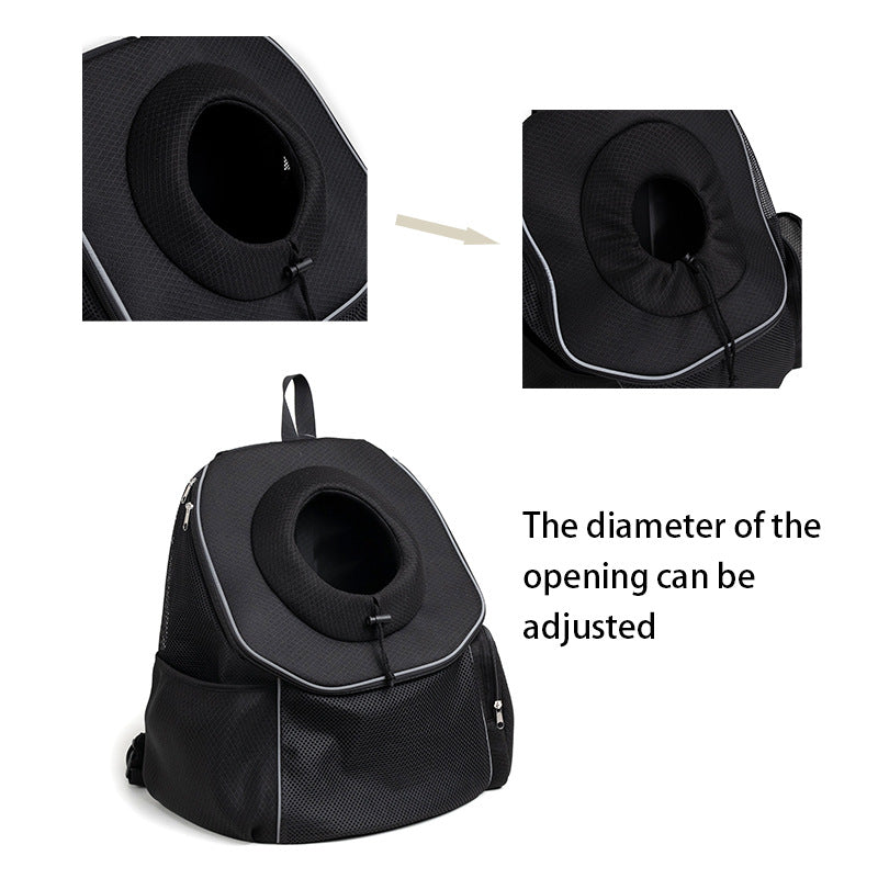 Ventilated Adjustable Pet Backpack - Carrier for Small to Medium Dogs and Large Cats, Purple