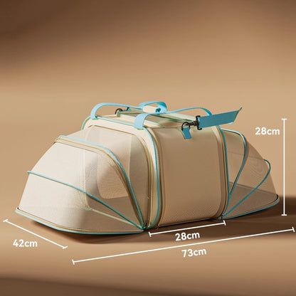 Stylish Portable Pet Backpack - Spacious Pet Carrier with Anti-Stress Design