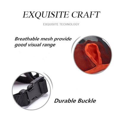 Pink Adjustable Breathable Mesh Dog Muzzle for Short-Nosed Breeds(Size L)