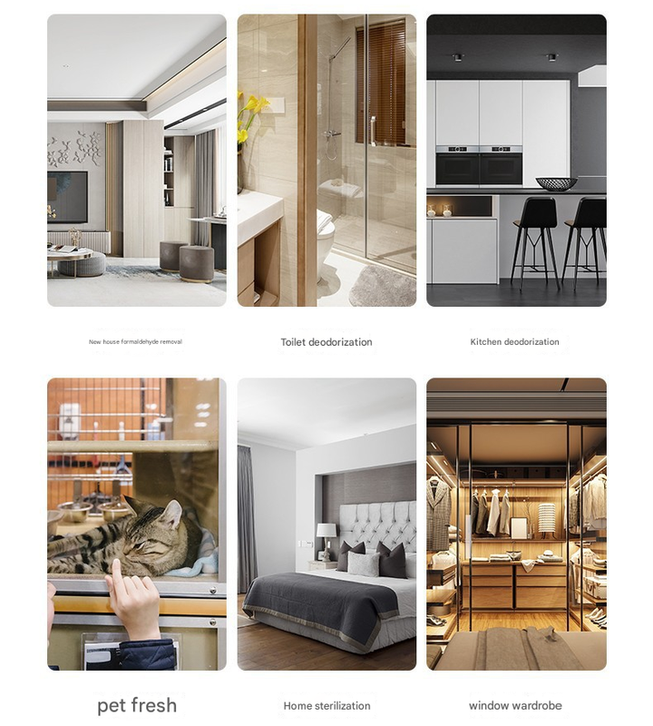 White Rechargeable Ozone & UV-C Air Purifier with Remote - Portable Odor Eliminator for Home, Pets & Closets