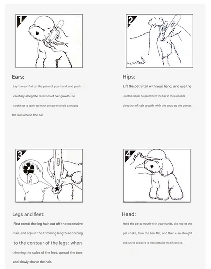 Yellow Precision Pet Paw Trimmer - Waterproof & Rechargeable Grooming Clipper for Dog & Cat Paws, Eyes, and Ears