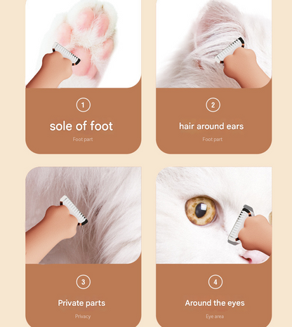 Pink Precision Pet Paw Trimmer - Waterproof & Rechargeable Grooming Clipper for Dog & Cat Paws, Eyes, and Ears