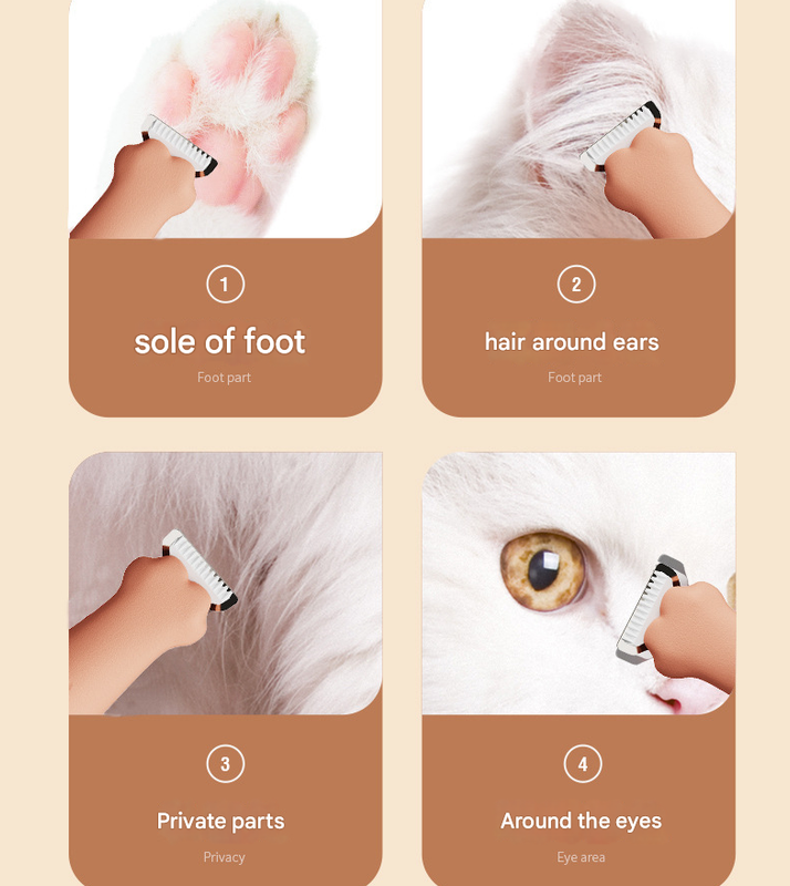 White Precision Pet Paw Trimmer - Waterproof & Rechargeable Grooming Clipper for Dog & Cat Paws, Eyes, and Ears