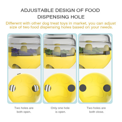 Interactive Dog Puzzle Feeder with Adjustable Food Dispensing Holes(Green)