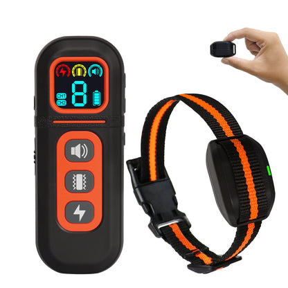 Ultra-Small & Lightweight Dog Training Collar with Remote - 3 Modes, Adjustable Levels, Fits All Sizes(orange)