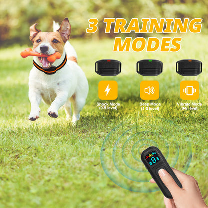 Ultra-Small & Lightweight Dog Training Collar with Remote - 3 Modes, Adjustable Levels, Fits All Sizes(orange)